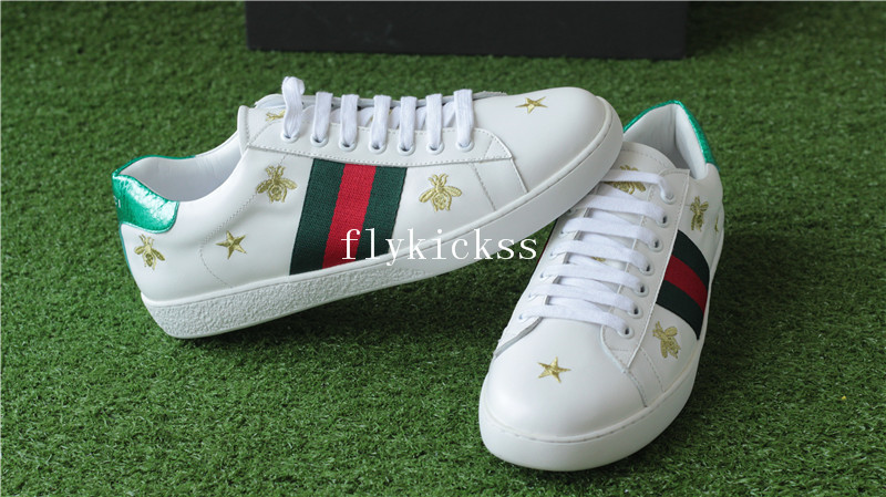 GC Ace Embroidered Sneaker White Bee & Star